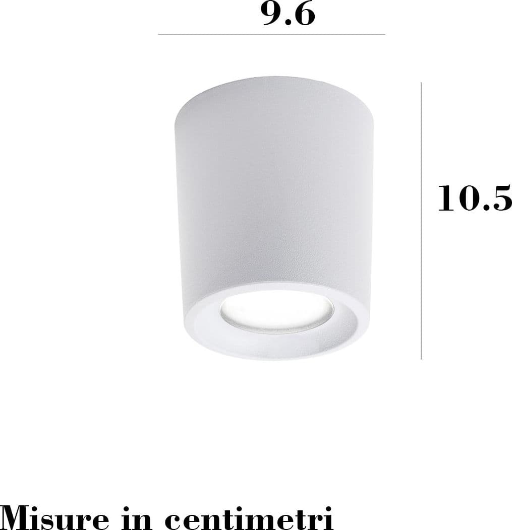 Plafoniera esterno resina Top Light PISA PLP BI GU10 CCT LED IP55 - 3