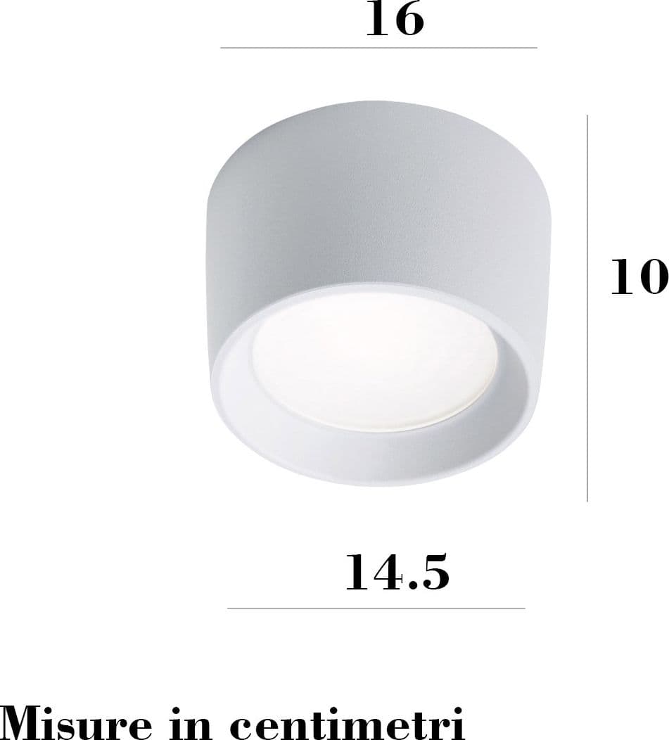 Plafoniera esterno resina Top Light PISA PLG GR GX53 CCT LED IP55 - 3