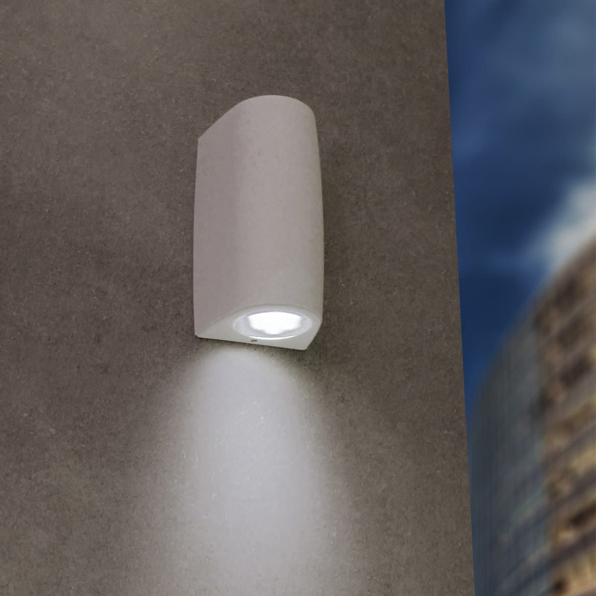 Applique esterno monoemissione Top Light AOSTA AP1 BI GU10 LED resina - 2