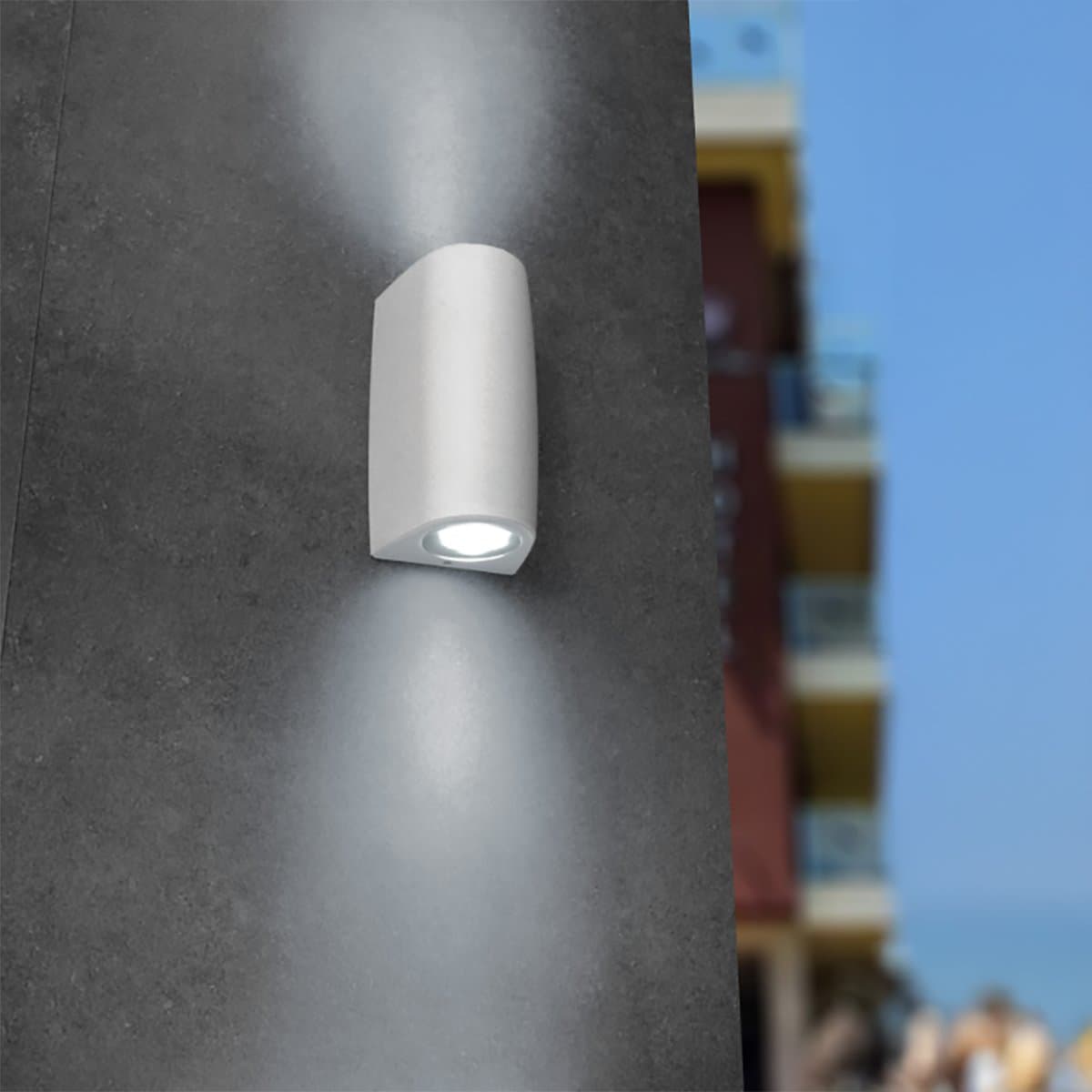 Applique esterno biemissione Top Light AOSTA AP2 BI GU10 LED IP55 resina - 2