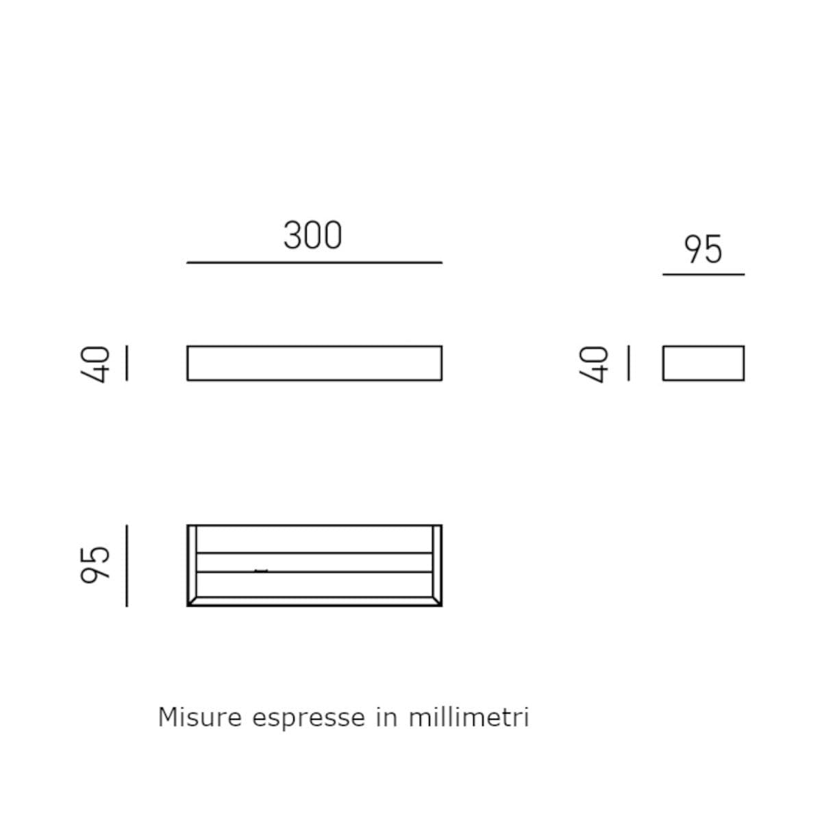 Applique moderno Gea Luce GAP551 LED biemissione alluminio - 3