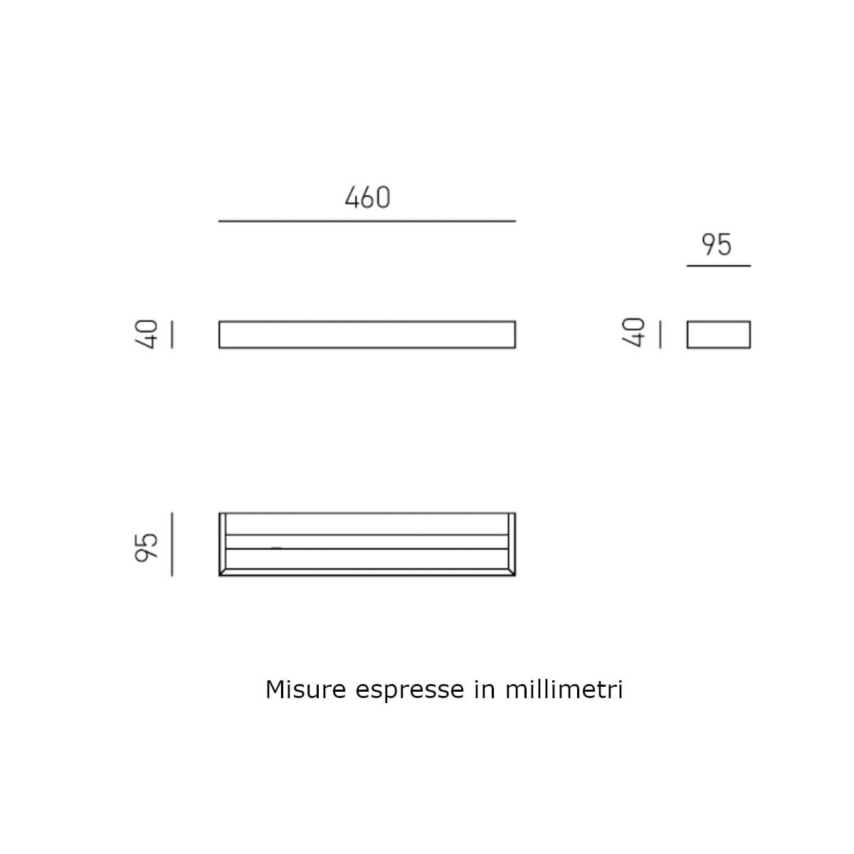 Applique moderno Gea Luce GAP552 LED biemissione alluminio - 2