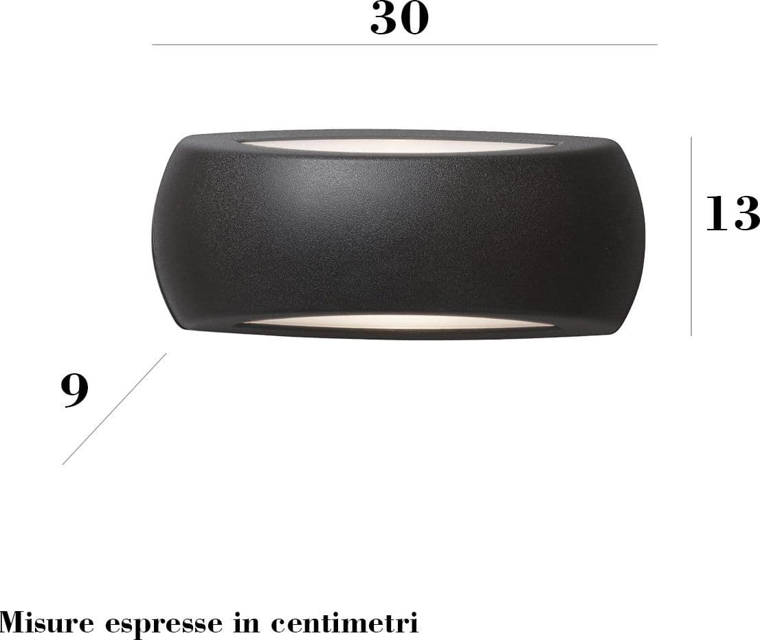 Applique esterno resina Top Light ALASSIO AP BI E27 LED IP66 - 3