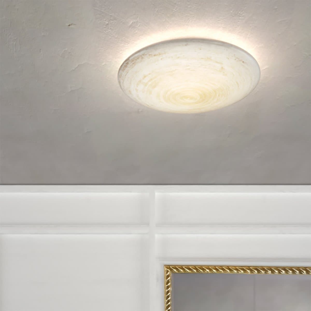 Plafoniera vetro oro Top light JELLY 1219 60 GO E27 LED decoro artigianale - 2
