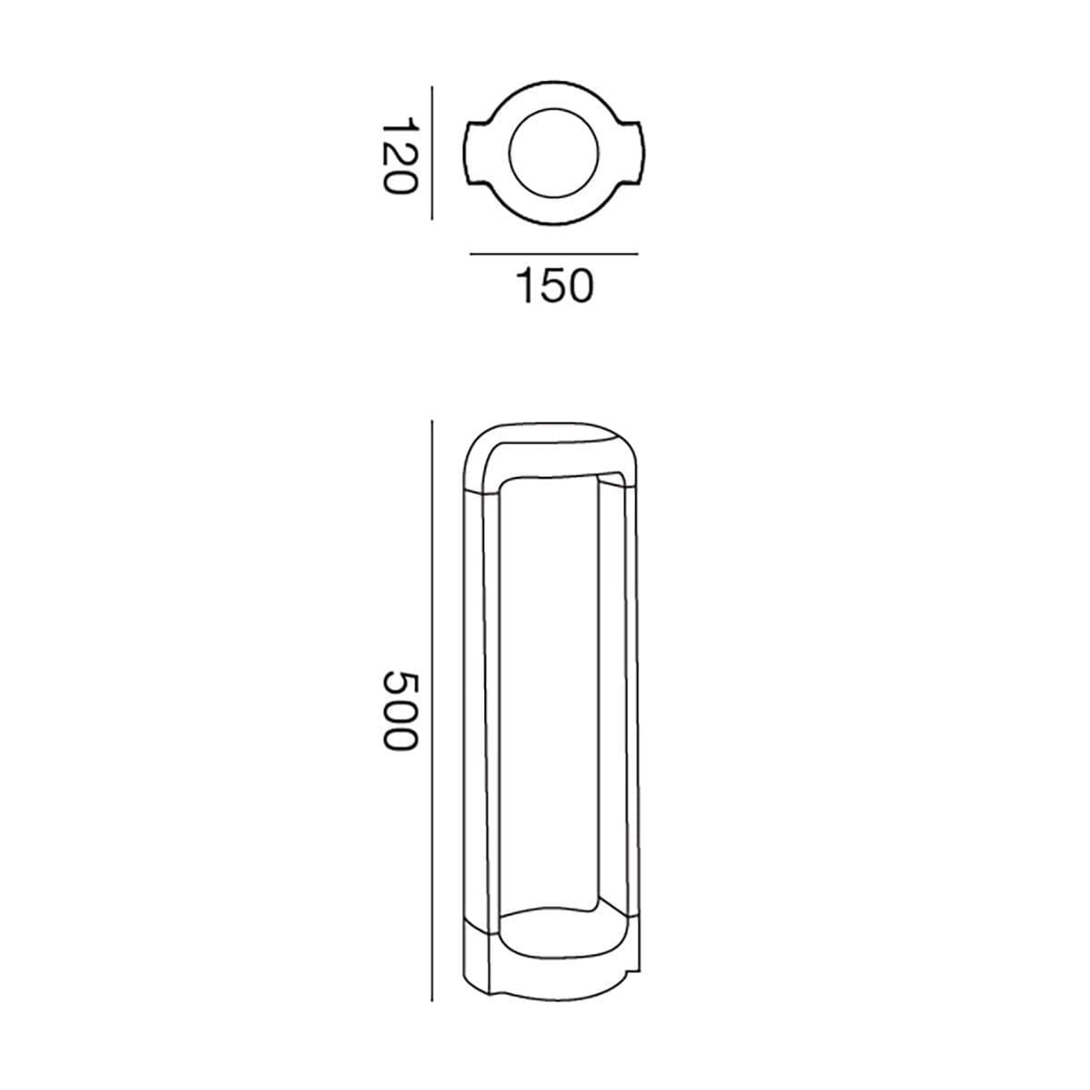 Lampioncino alluminio Gea Led EURUS GES451 LED H50 moderna esterno 4000°K IP65 - 4