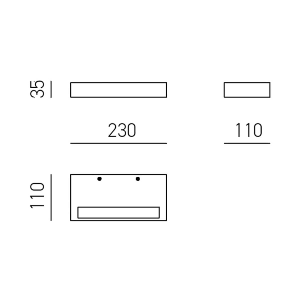 Applique moderno Gea Luce GAP570 LED monoemissione alluminio - 3