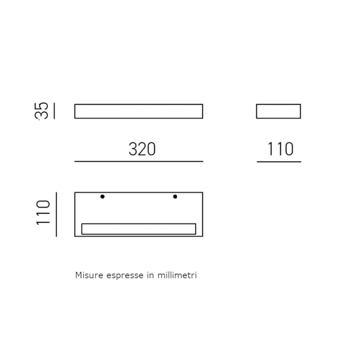 Applique moderno Gea Luce GAP572 LED monoemissione alluminio - 4