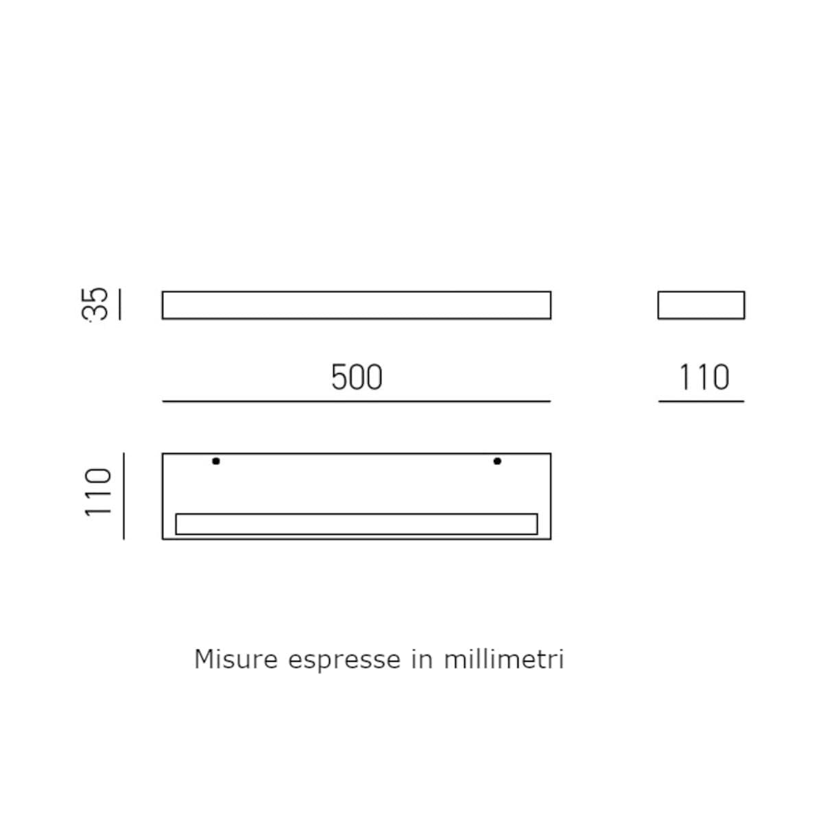 Applique moderno Gea Luce GAP575 LED monoemissione alluminio - 3