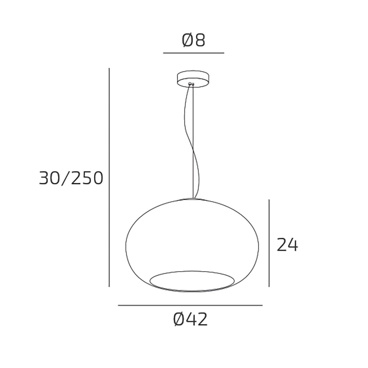 Lampadario vetro soffiato bianco latte Top light CASPER 1218 S42 BI E27 LED - 3