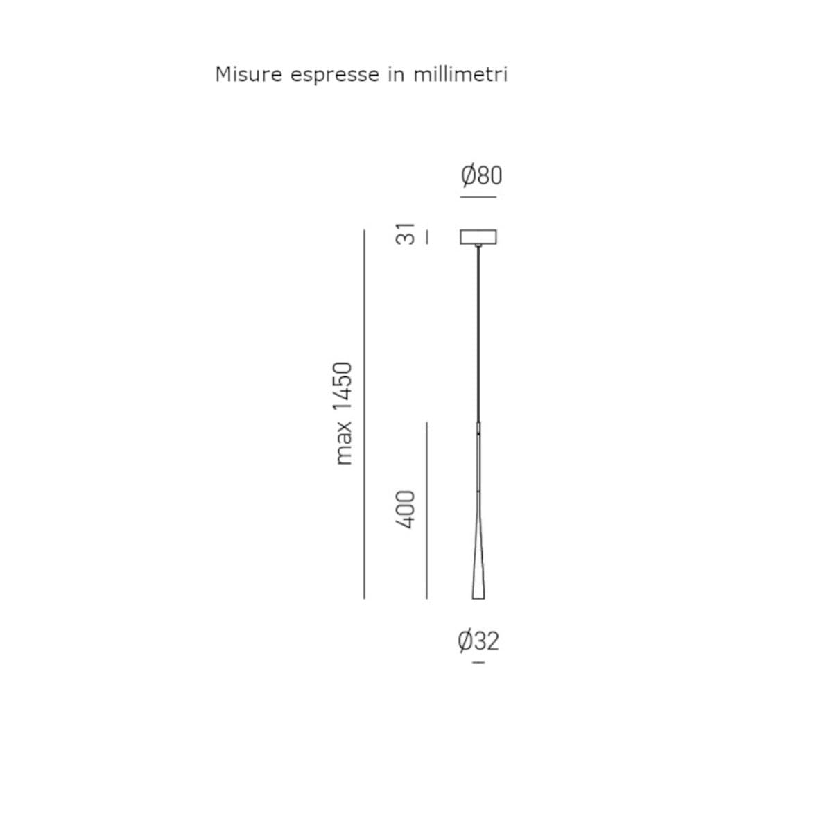 Sospensione classica Gea Luce DAFNE SP FDA1PR LED rame alluminio - 3