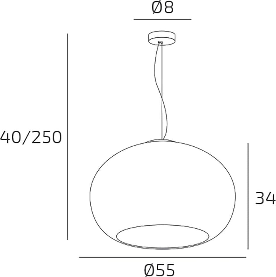 Lampadario vetro soffiato bianco latte Top light CASPER 1218 S55 BI E27 LED - 3