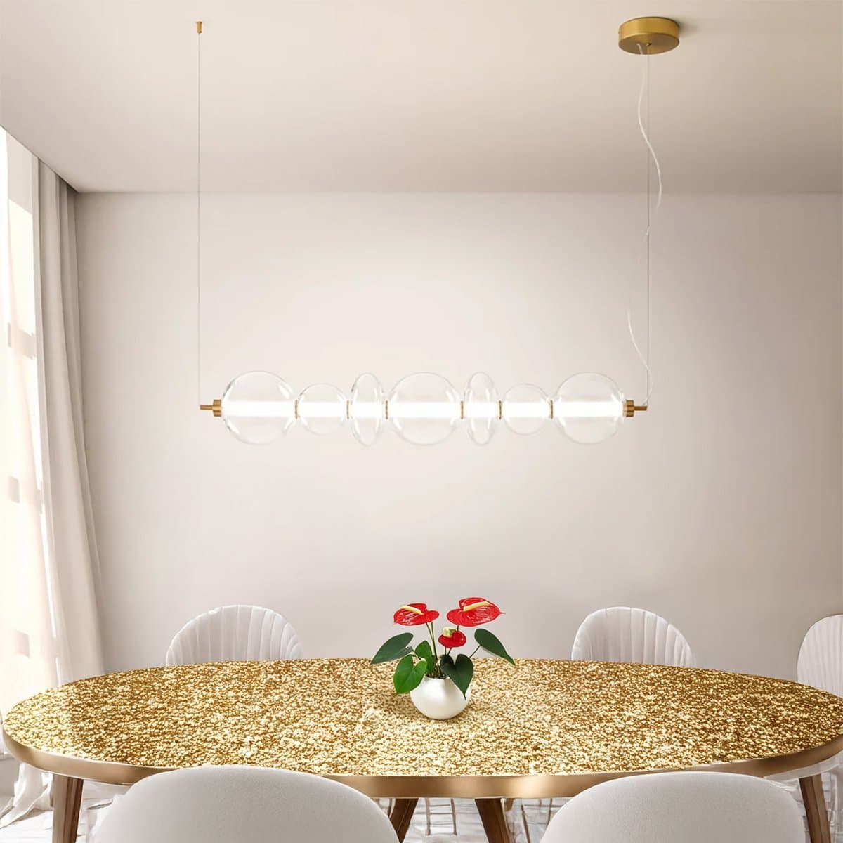 Lampadario Perenz BUBBLES 8164 TR LC LED 3000K 4250LM ORO - 2