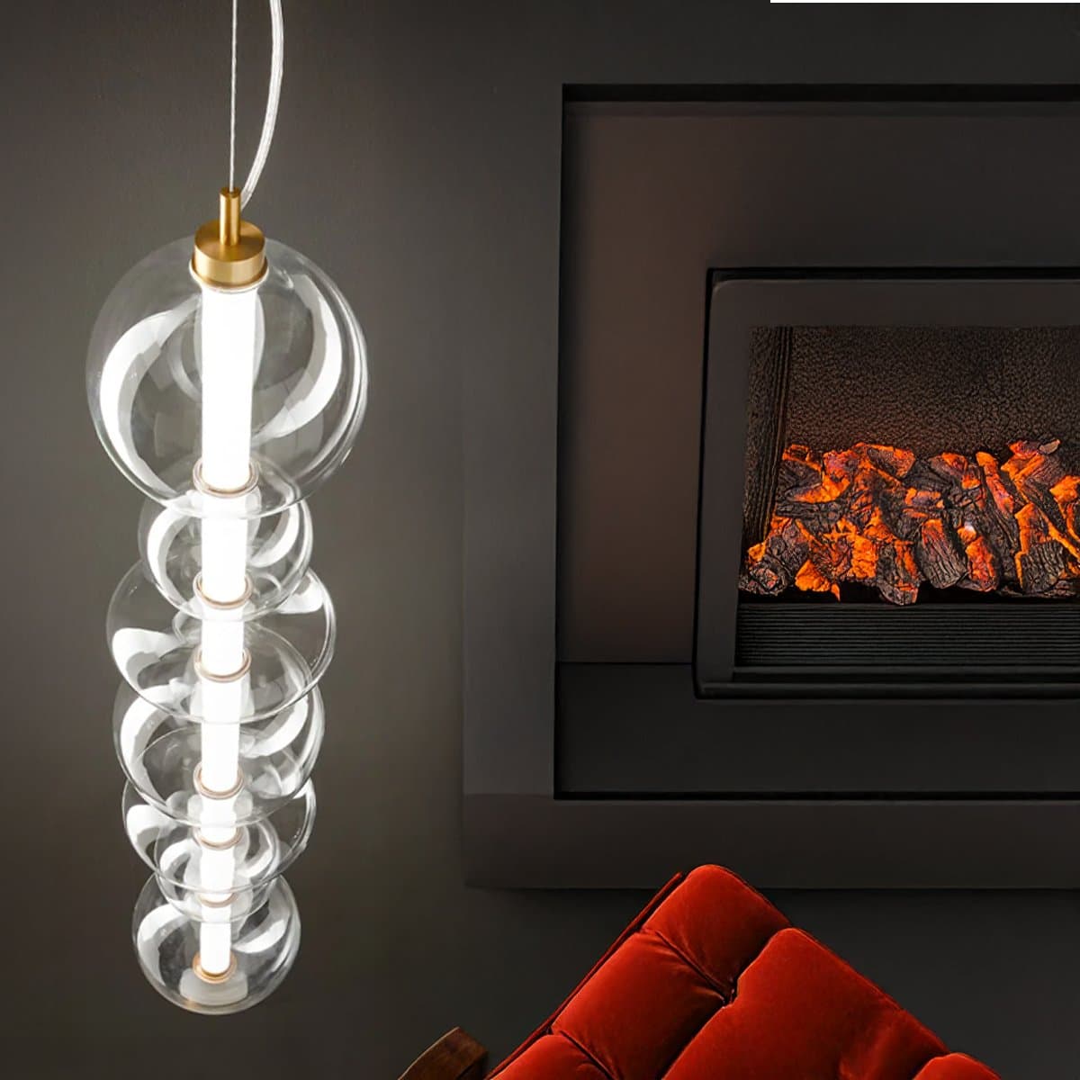 Lampadario Perenz BUBBLES 8164 TR LC LED 3000K 4250LM ORO - 3