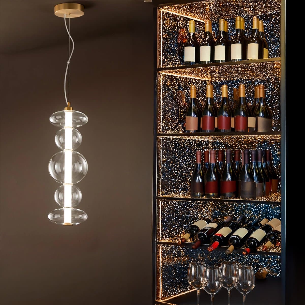 Lampadario Perenz BUBBLES 8163 TR LC LED 3000K 3040LM ORO - 2