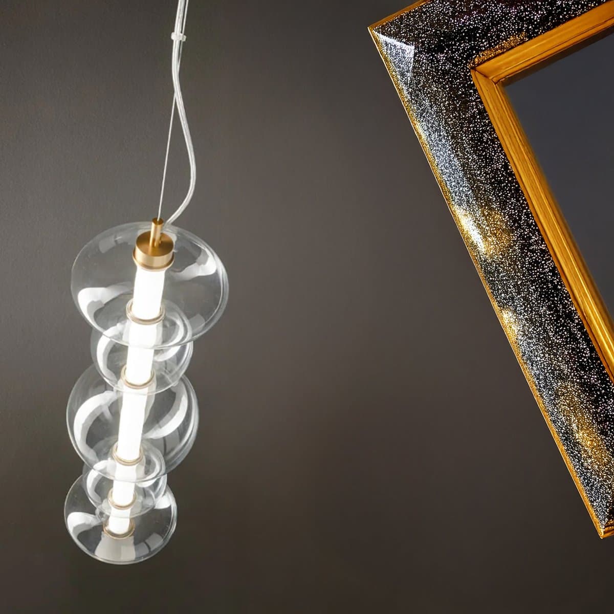 Lampadario Perenz BUBBLES 8163 TR LC LED 3000K 3040LM ORO - 4