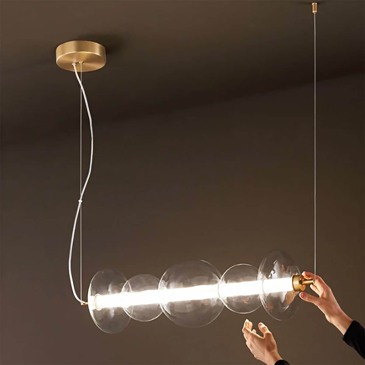 Lampadario Perenz BUBBLES 8163 TR LC LED 3000K 3040LM ORO - 7