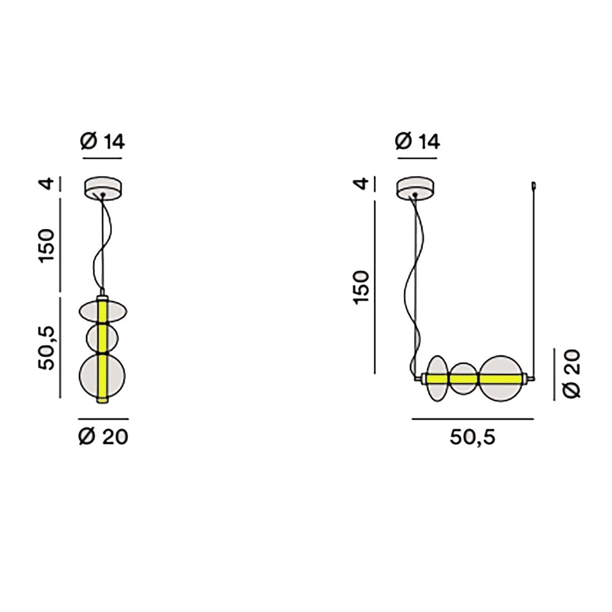 Lampadario Perenz BUBBLES 8162 TR LC LED 3000K 1920LM ORO - 3