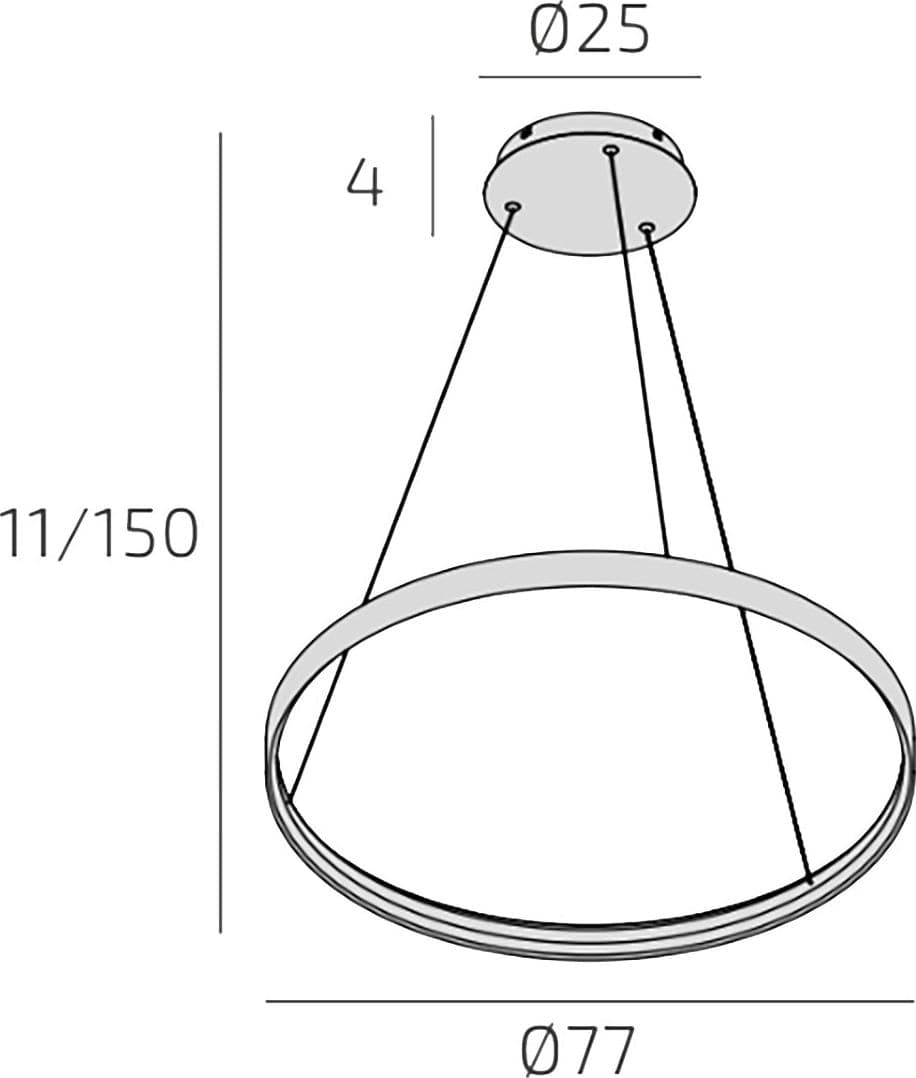 Lampadario moderno Top Light MALIKA 1216 S80 BI LED CCT SWITCH 7639LM BIANCO - 3