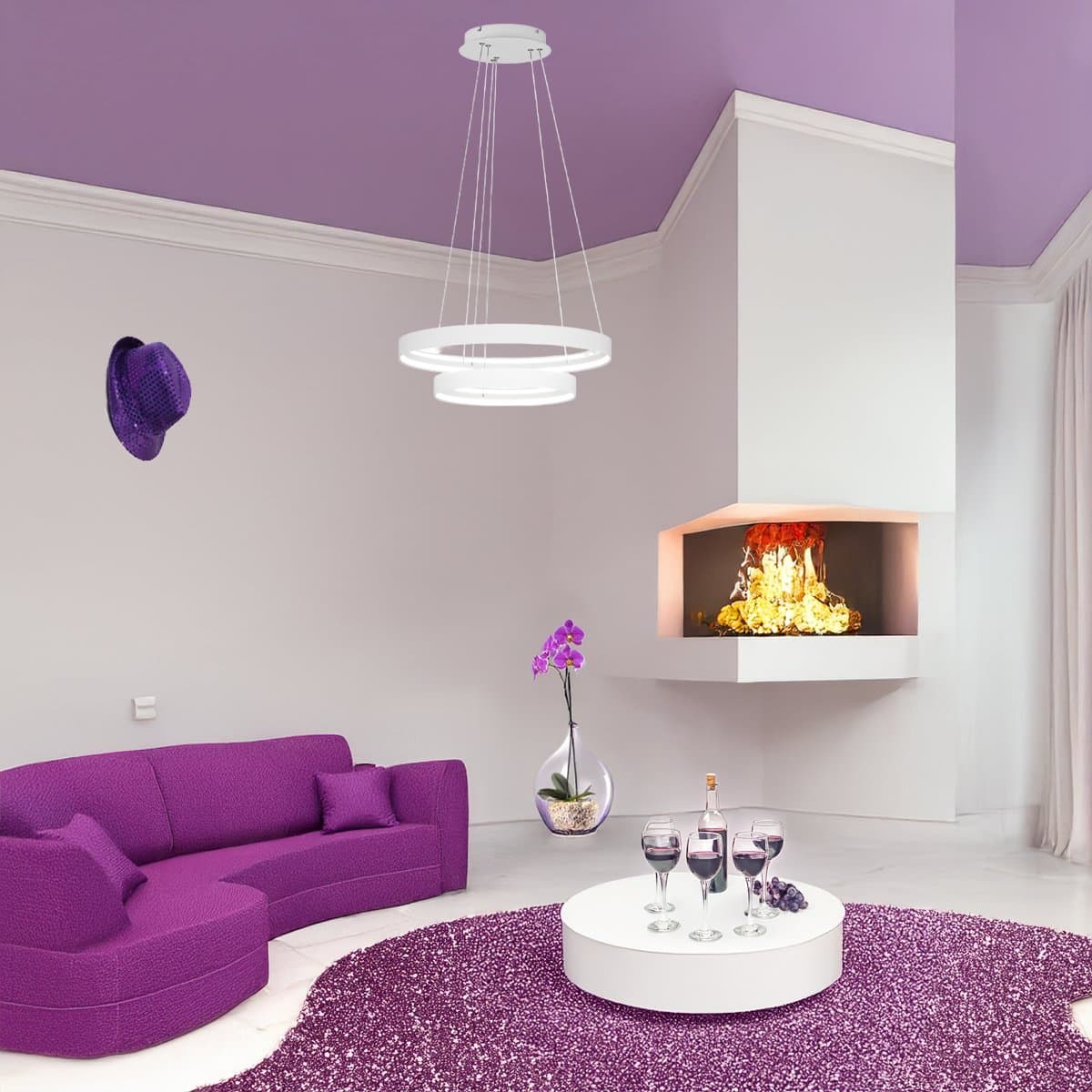 Lampadario moderno Top Light MALIKA 1216 S2 BI LED CCT SWITCH 9424LM BIANCO - 2