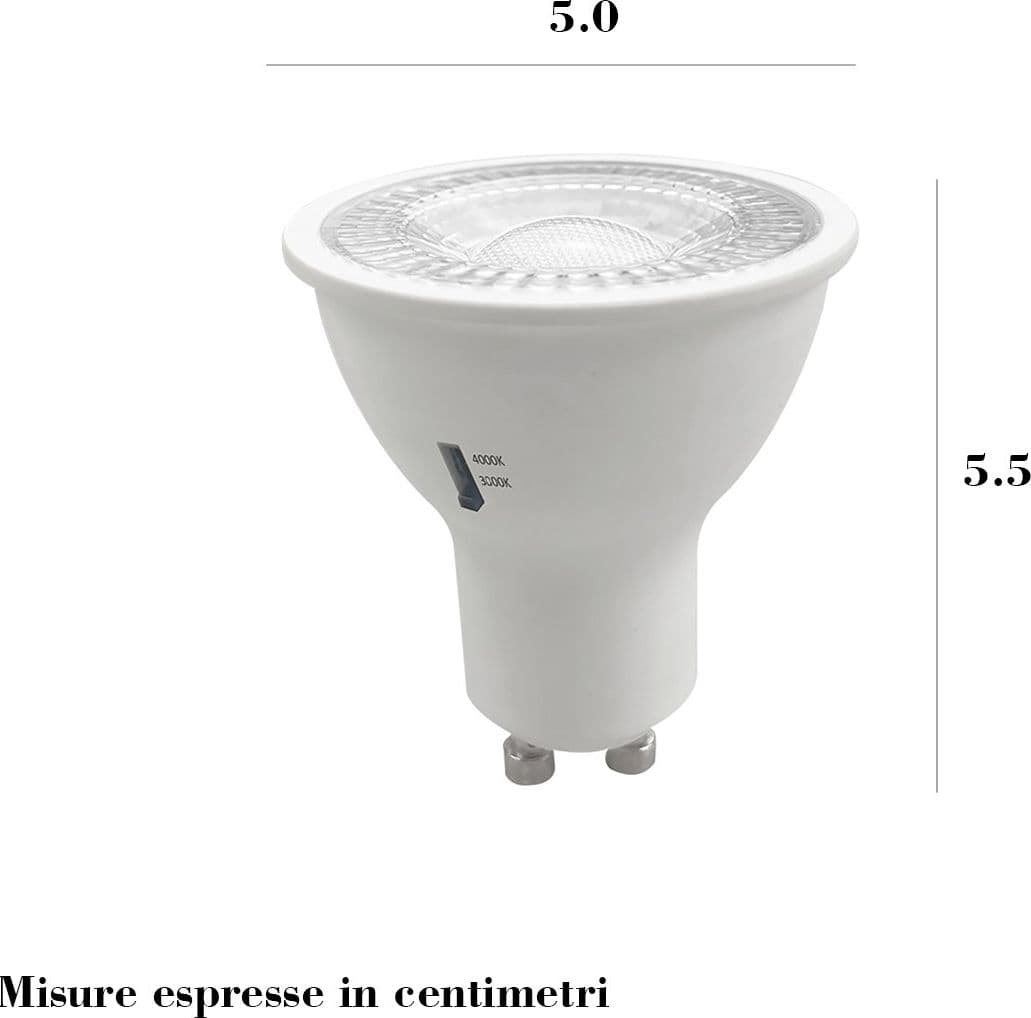 Lampadina Top Light GU10 6W LED CN CCT 600LM IP20 - 2