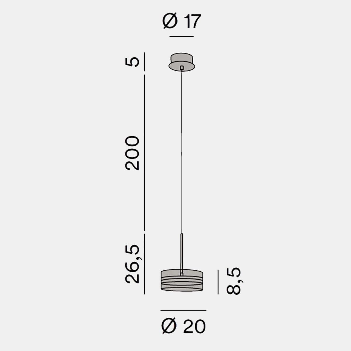 Lampadario Perenz AERE 8216 B LC LED 3000K LED 748LM bianco - 3