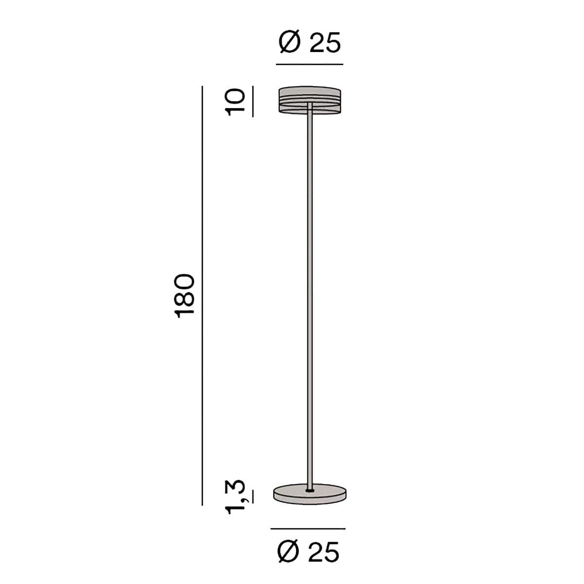Piantana Perenz AERE 8220 B LC LED 3000K LED 880LM bianco - 2