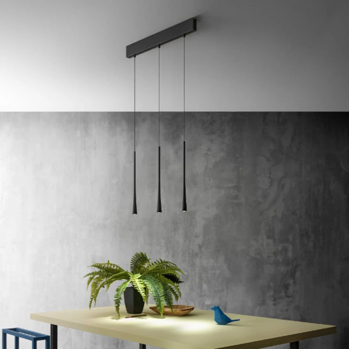 Lampadario moderno Gea Luce DAFNE S3P FDA3PN LED nero alluminio - 2