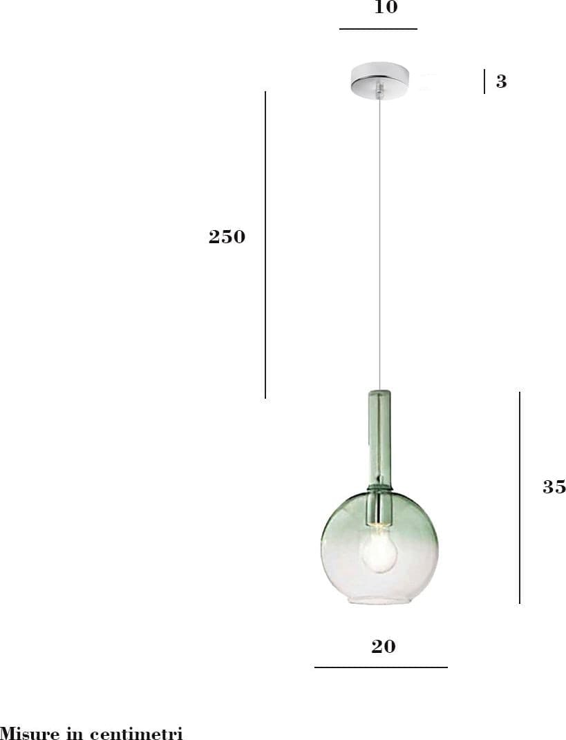 Sospensione vetro verde Perenz LOLLIPOP 8554 VE 6247 CL - 3