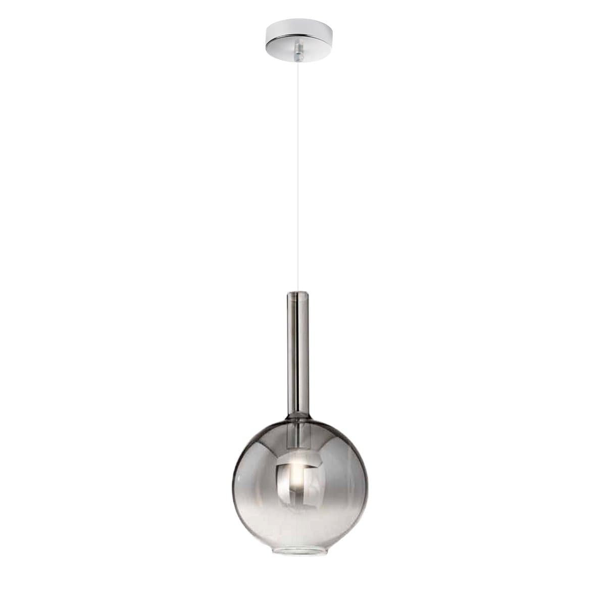 Sospensione vetro fumè specchiato Perenz LOLLIPOP 8554 SP 6247 E27 LED - 3