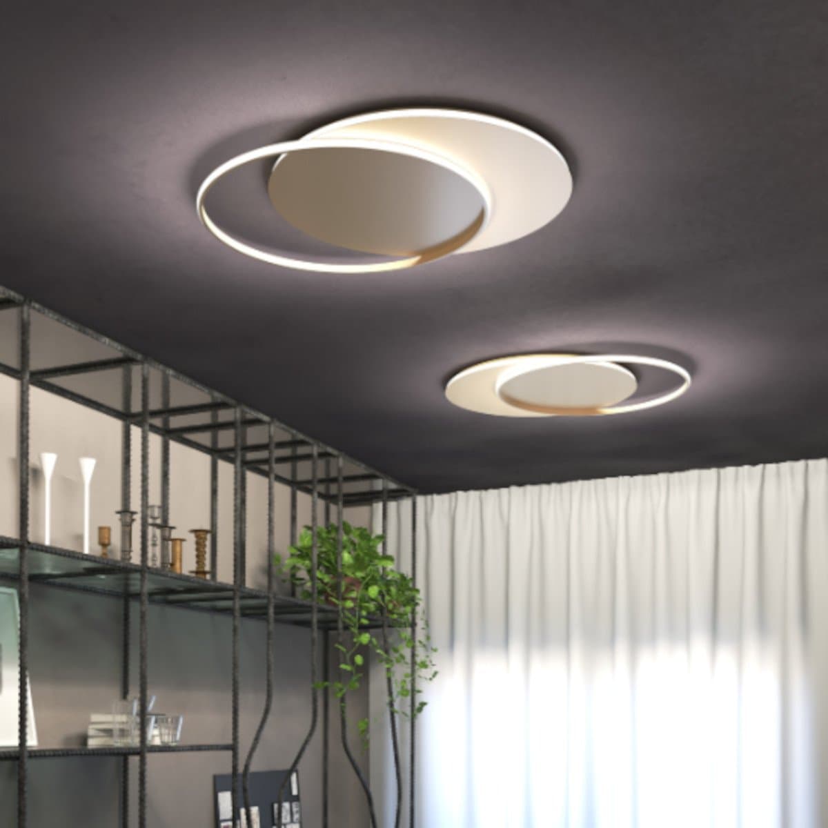 Plafoniera moderna Top light MERCURY 1224 60 LED CCT SWITCH metallo - 9