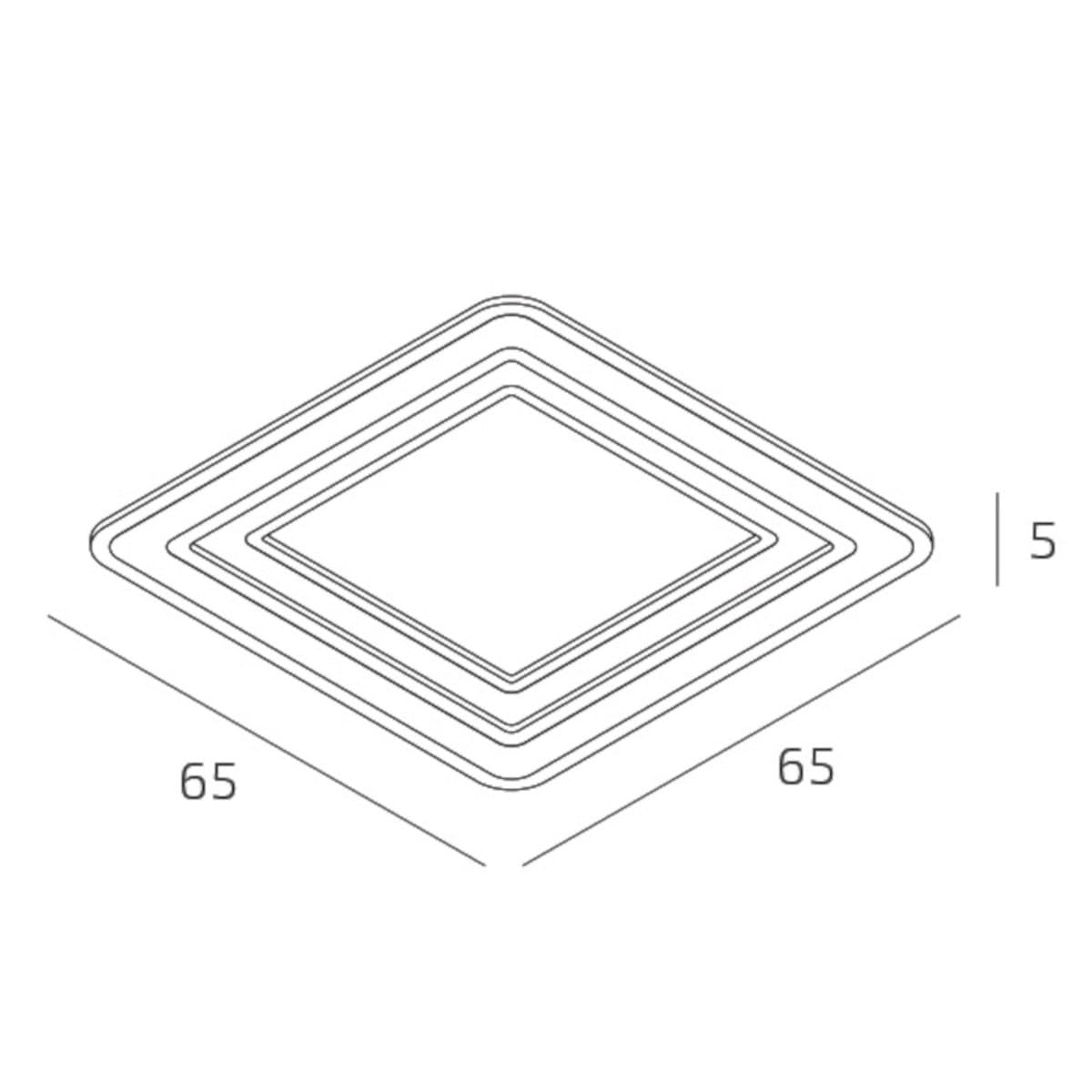 Plafoniera moderna Top light ZOOM 1220 65 LED CCT SWITCH metallo - 7