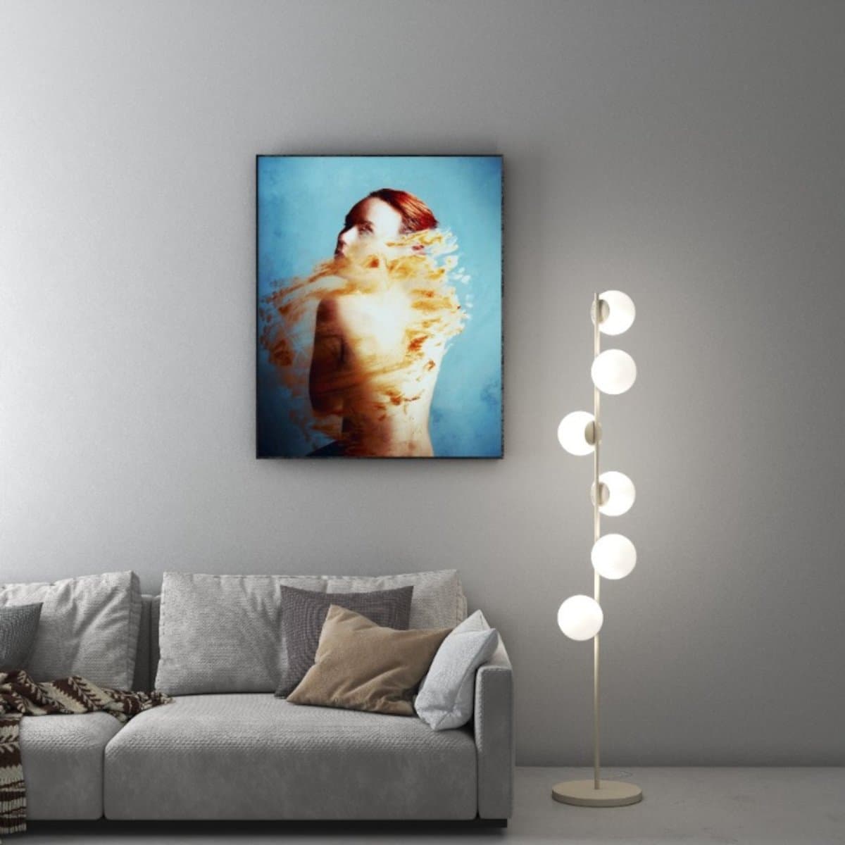 Piantana moderna Top Light BOOMERANG 1200 T6 SA E27 LED metallo vetro - 2