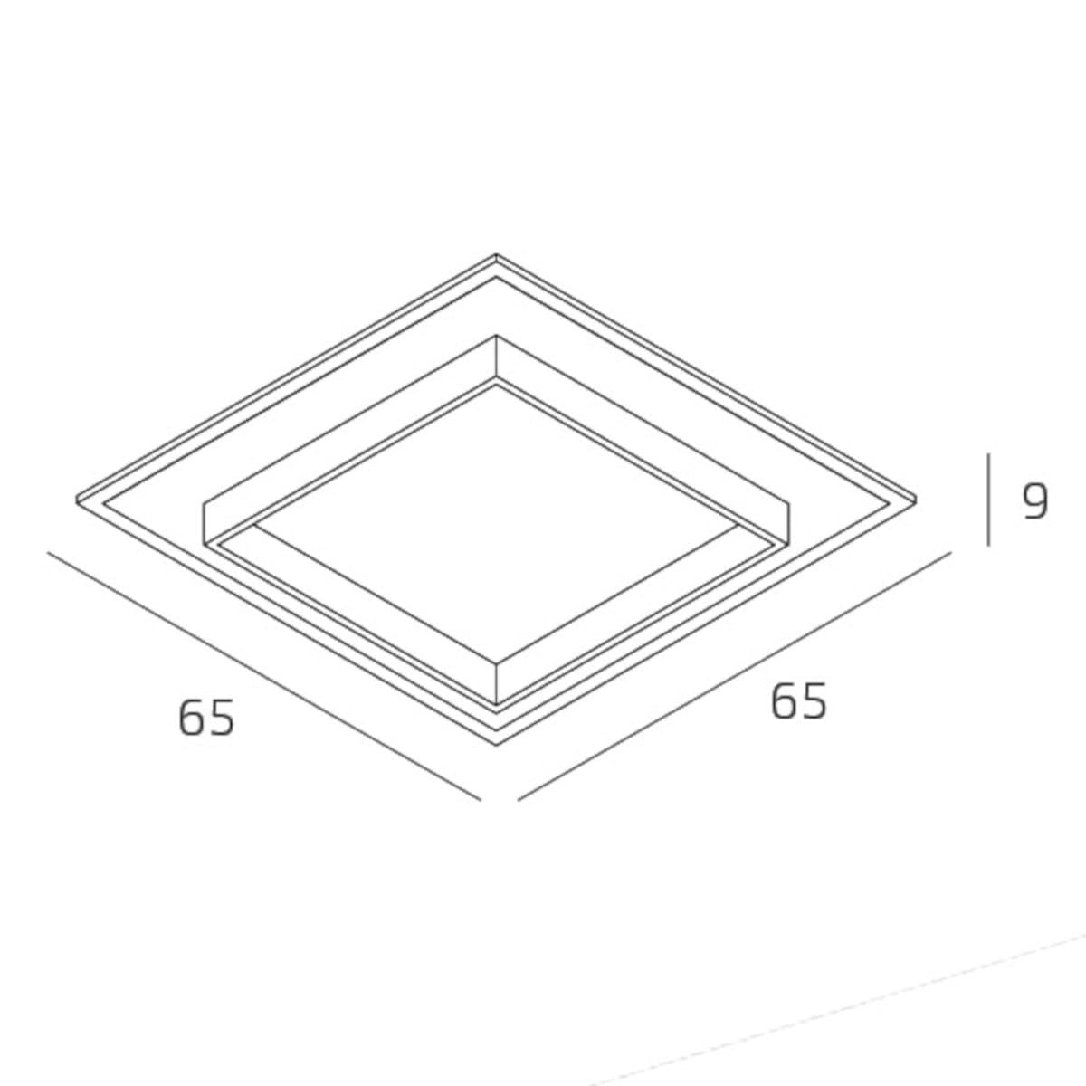 Plafoniera moderna Top light WISH 1223 65 LED CCT SWITCH metallo - 5