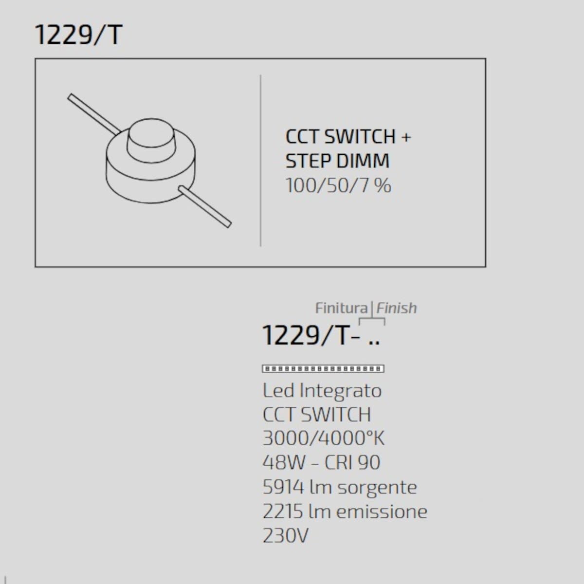 Piantana moderna Top Light KAWAII 1229 T NE LED CCT SWITCH dimmerabile 3 step - 6