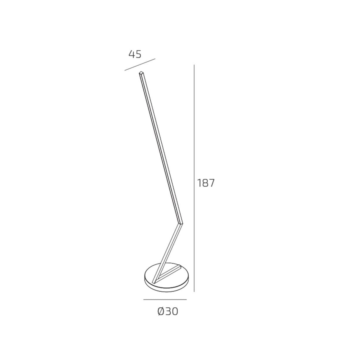 Piantana moderna Top Light TWIG 1231 T NE LED CCT SWITCH dimmerabile 3 step - 5