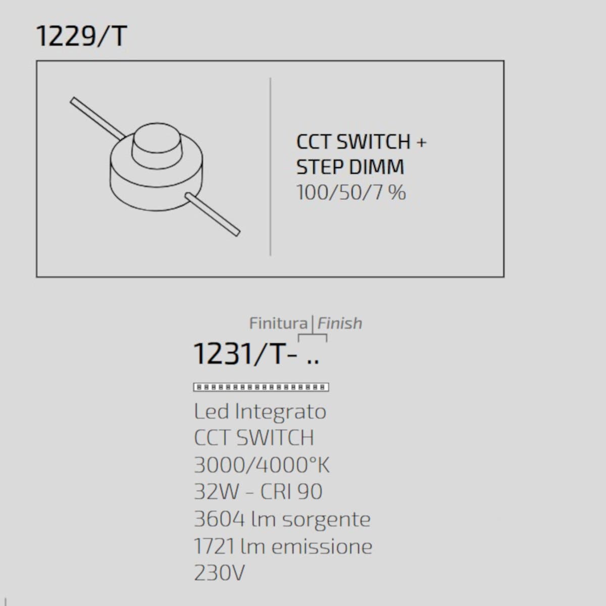 Piantana classico Top Light TWIG 1231 T OC LED CCT SWITCH dimmerabile 3 step - 5