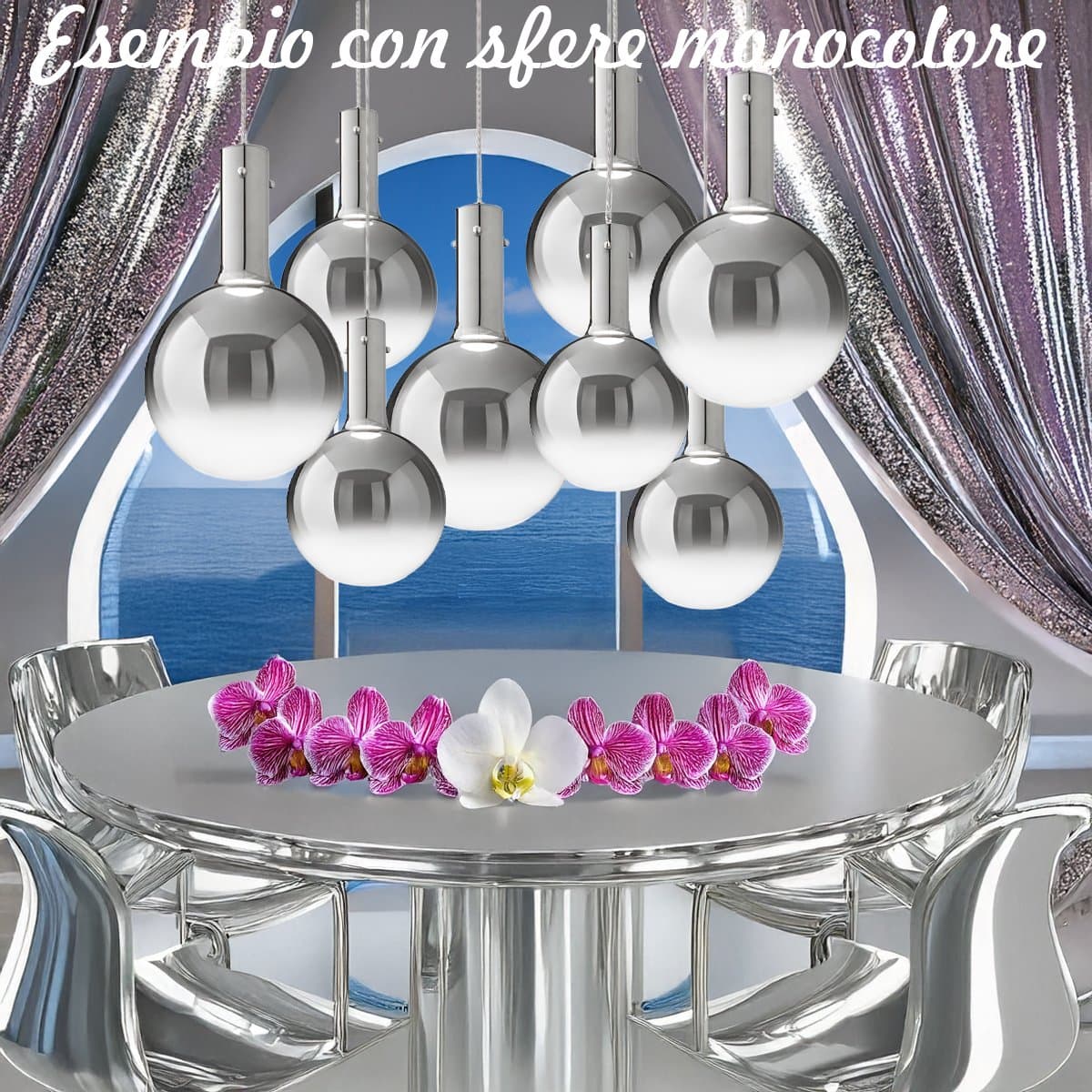 Lampadario Perenz AMPOLLA 8310 8312 AM TR SP 6255 CL LED 48W 3000K 3520LM vetro borosilicato sfumato ambra trasparente fumè - 4