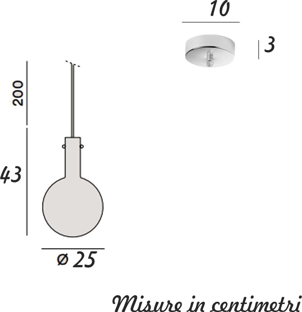 Lampadario Perenz AMPOLLA 8312 SP LC 6247 CL LED 7W 3000K 540LM vetro fumè - 4