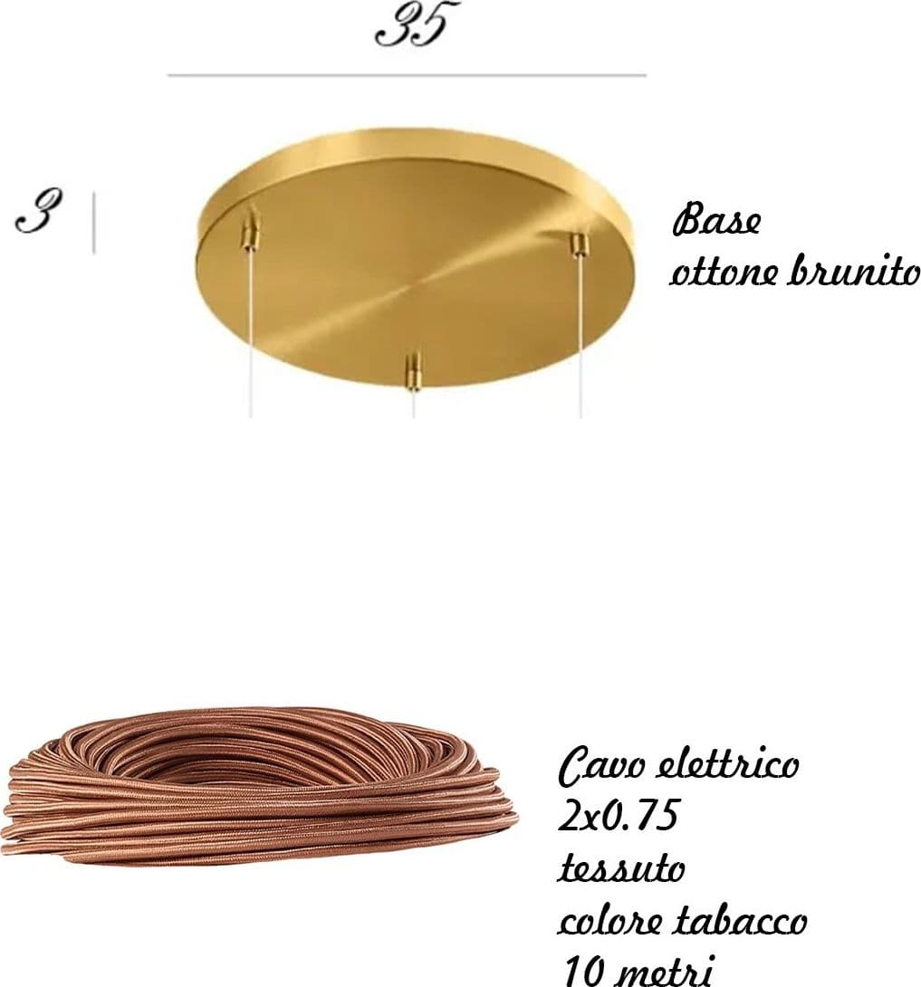 Lampadario vetro soffiato ambra Perenz ANIMA S3 6951 AM 6952 AM E27 LED multiluce classica - 3