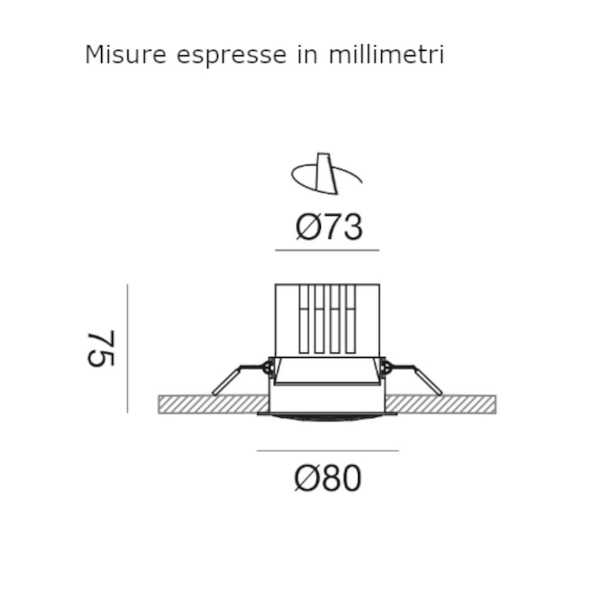 Faretto incasso Gea Led GFA1721 LED alluminio cartongesso - 5
