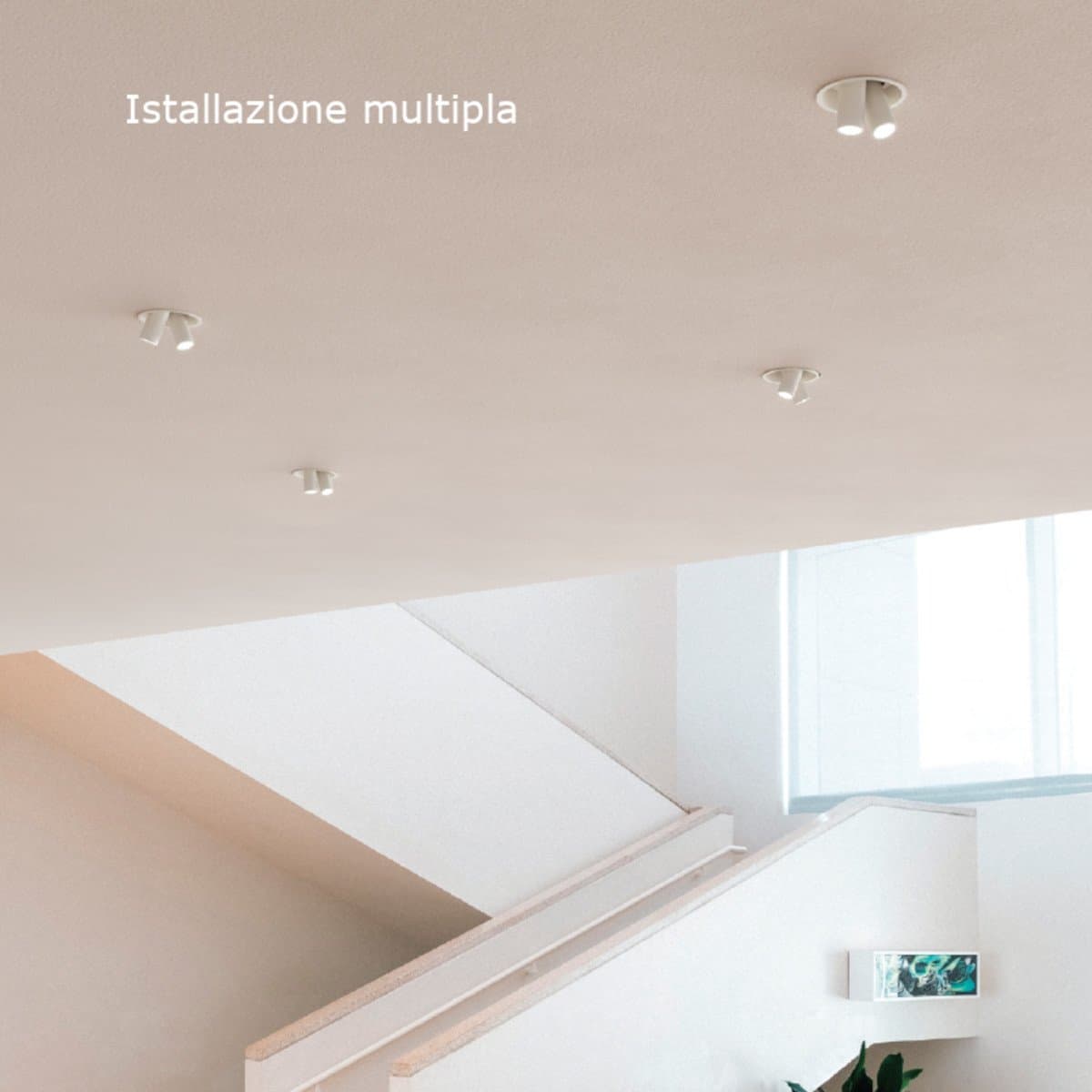 Faretto incasso Gea Led GFA1698 LED orientabile alluminio bianco cartongesso - 4