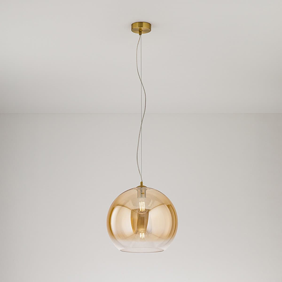 Lampadario vetro soffiato Perenz PLANET 8524 AM 35 E27 LED ambra - 3