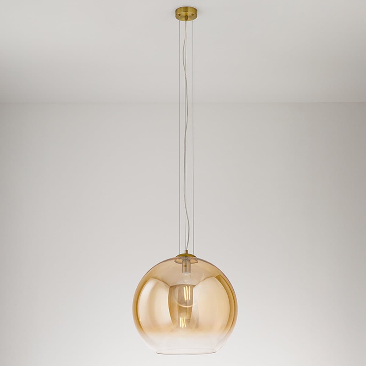 Lampadario vetro soffiato Perenz PLANET 8526 AM 45 E27 LED ambra - 3