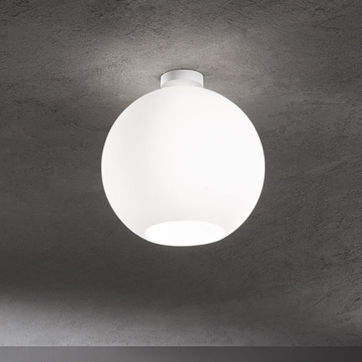 Plafoniera vetro soffiato Perenz UFO 8550 B 30 E27 LED bianco satinato - 2