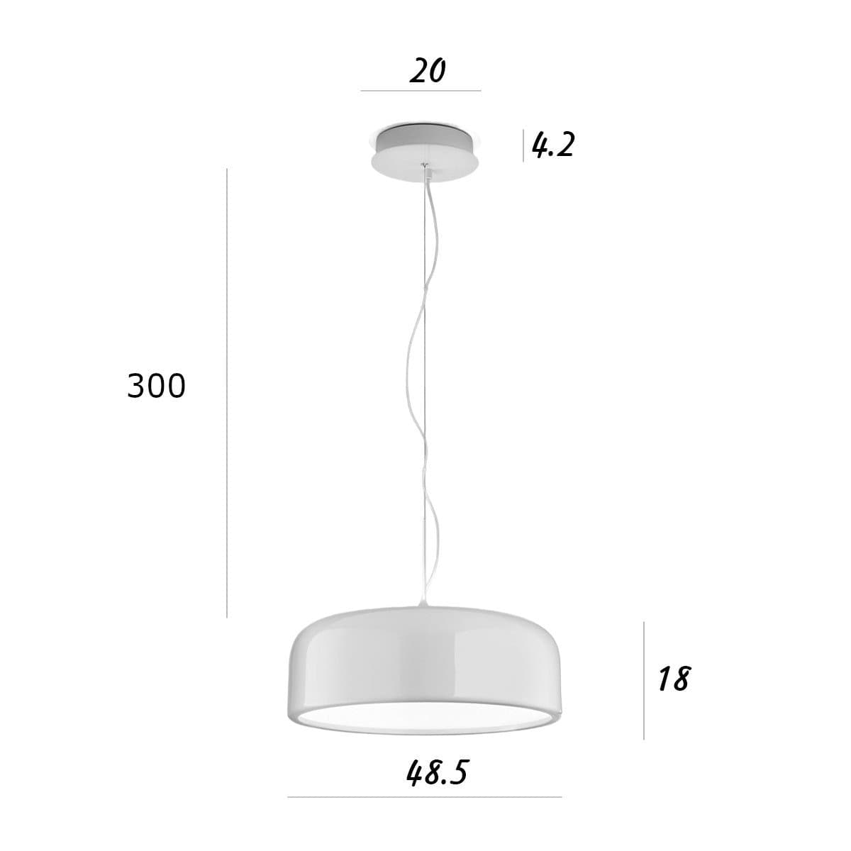 Lampadario metallo Perenz VELIA 8448 TO CT LED CCT biemissione grigio tortora lucido - 3