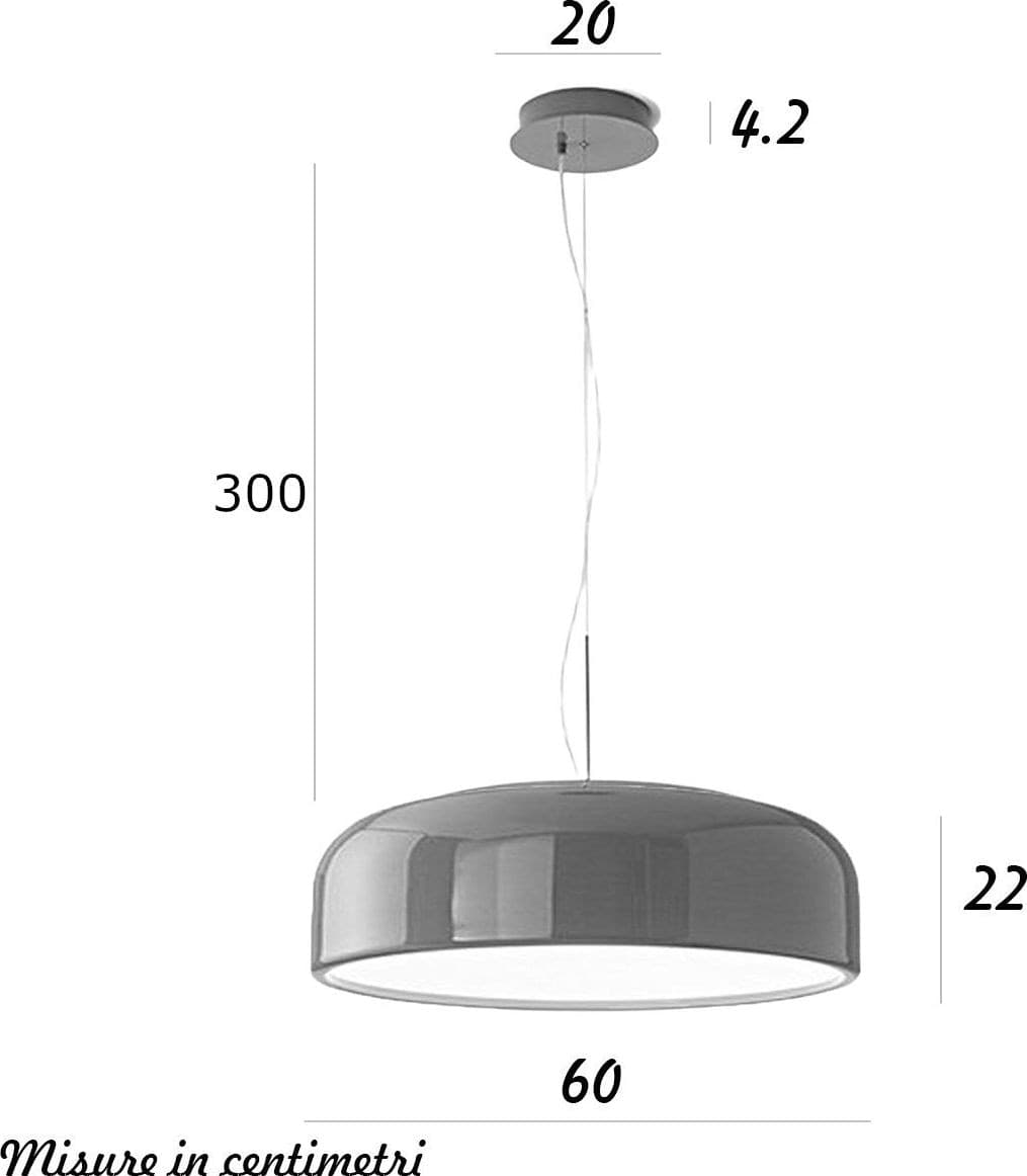 Lampadario acrilico Perenz VELIA 8449 N CT LED CCT 3200LM biemissione nero lucido - 3