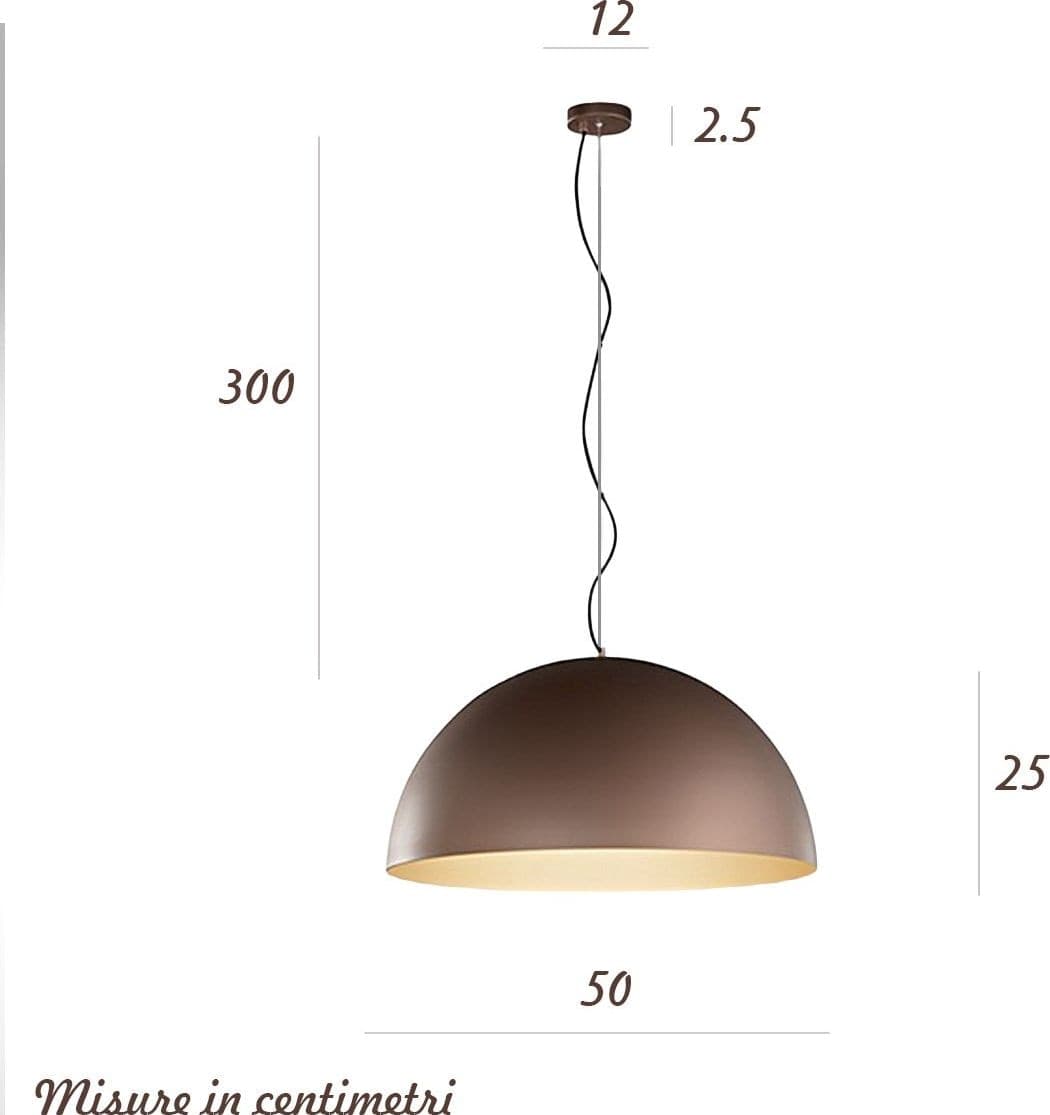 Lampadario cupola Perenz STEEL 8560 MM E27 LED 50CM marrone oro - 3