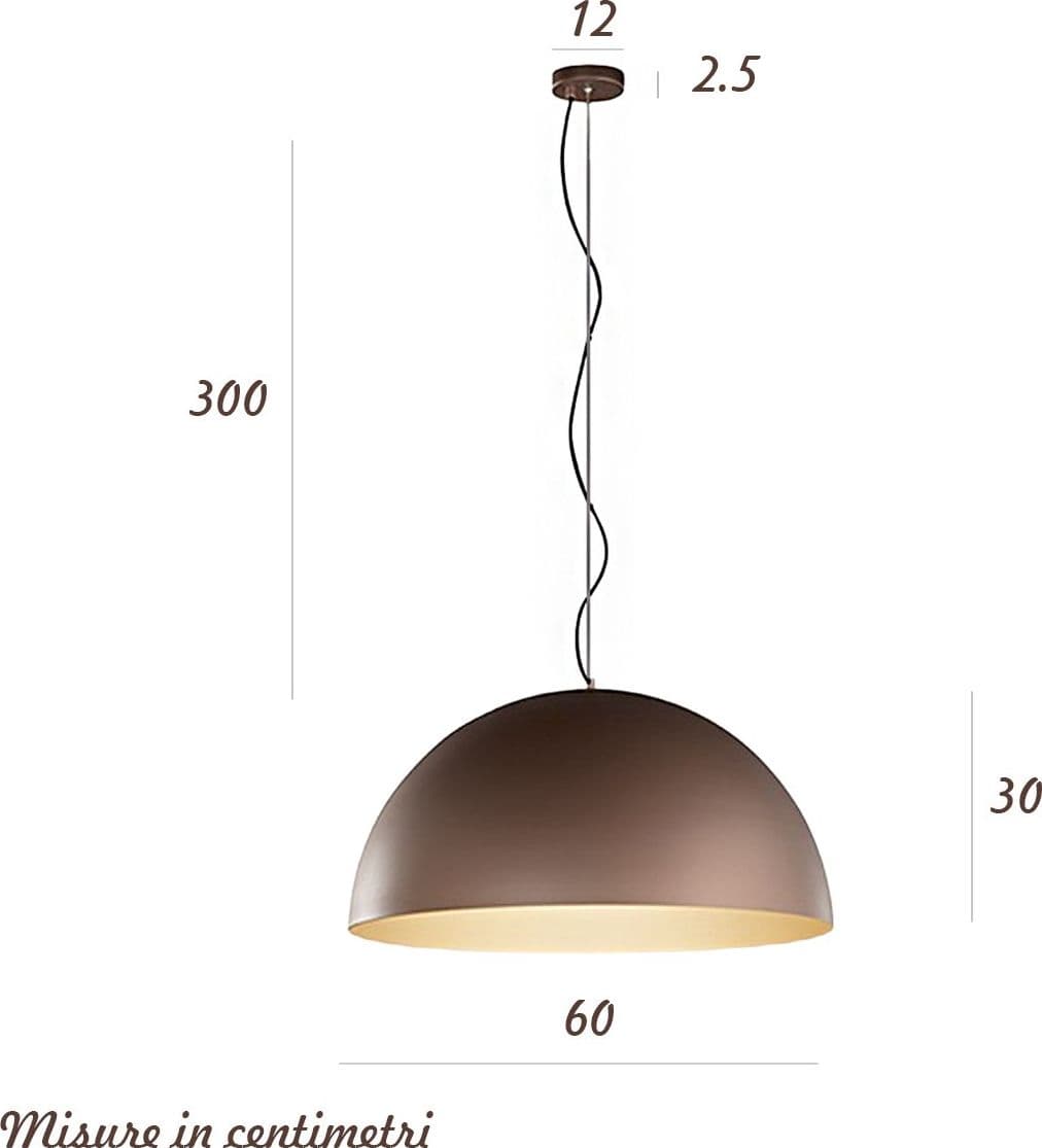 Lampadario cupola Perenz STEEL 8562 MM E27 LED 60CM marrone oro - 3