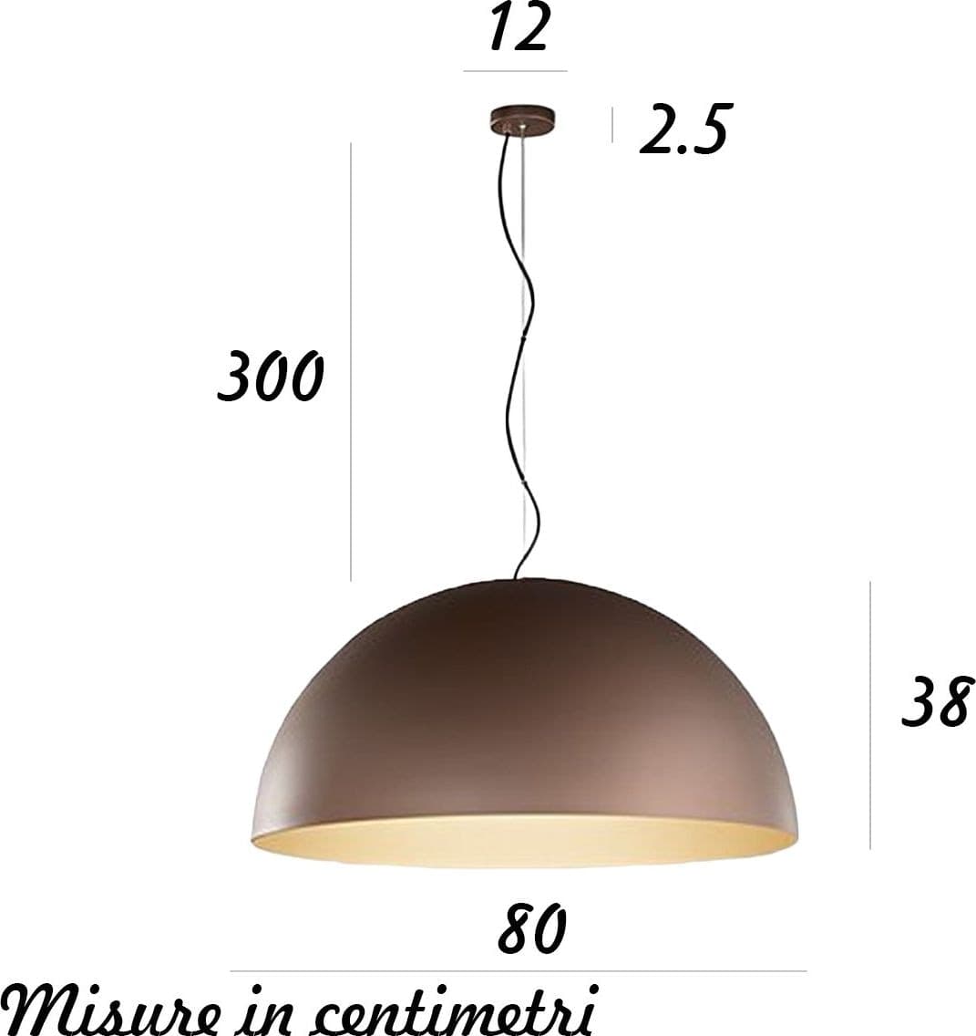 Lampadario cupola Perenz STEEL 8563 MM E27 LED 80CM marrone oro multiluce - 4