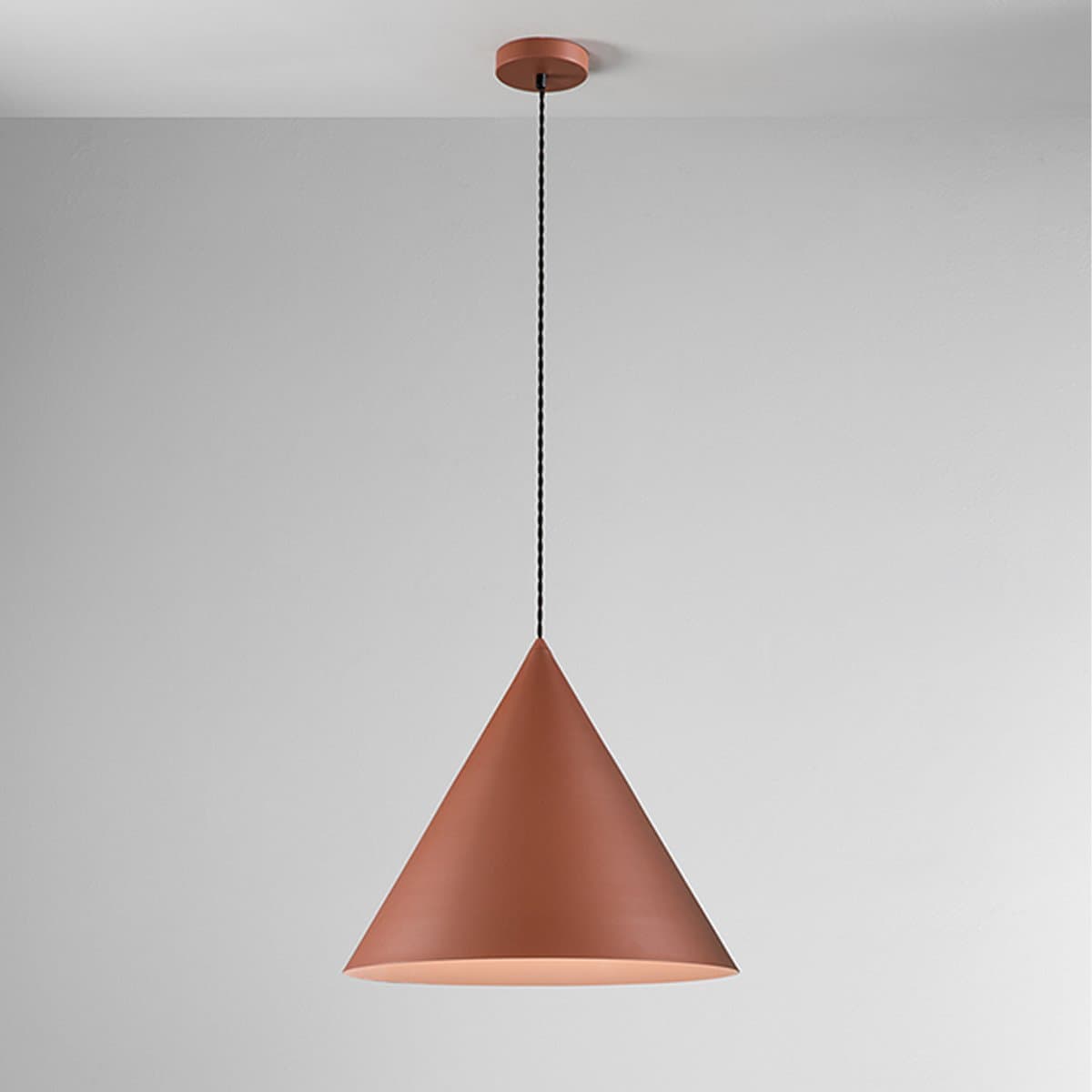 Lampadario conico Perenz ICONIC 8408 E E27 LED 50CM terracotta opaco - 2